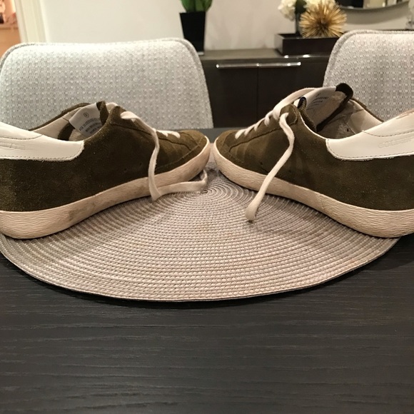Golden Goose Superstar Sneakers. Size 36. Army green suede with white star - Picture 2 of 5